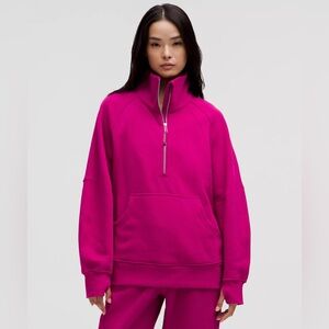 LULULEMON NEW W/ TAGS- Scuba Oversized Funnel-Neck Half Zip in Ripened Raspberry